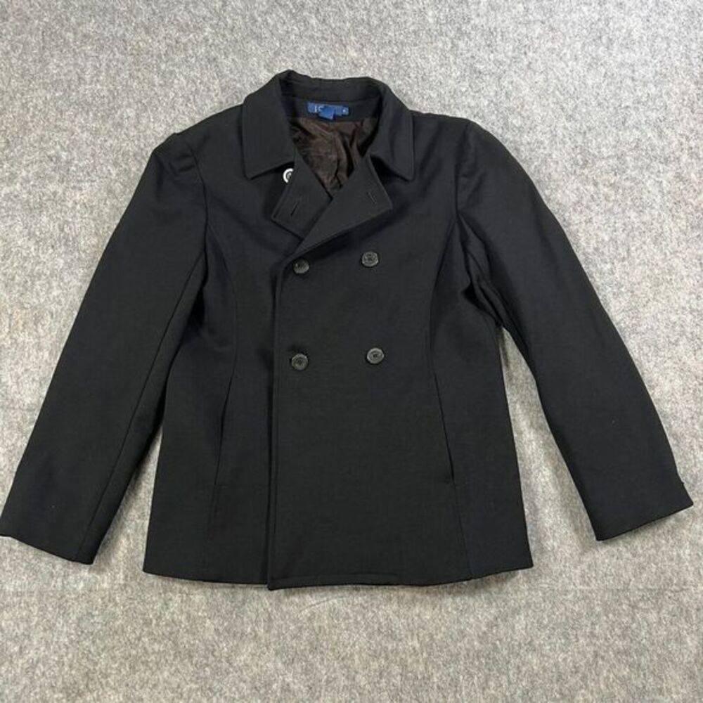J.CREW Women's Blazer Size 10 Black Double Breasted Coat Jacket